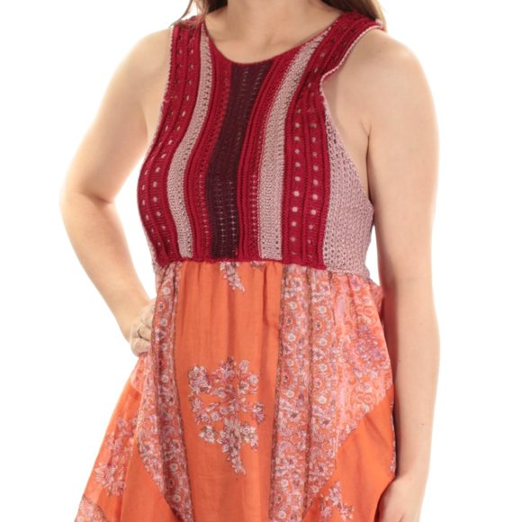 Free People Katies Crochet Top Fit Flare Mini Dres - Picture 1 of 7